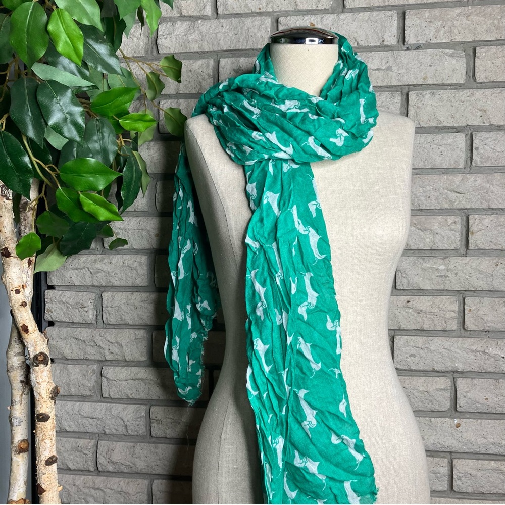 dachshund print scarf weenie dog doxie